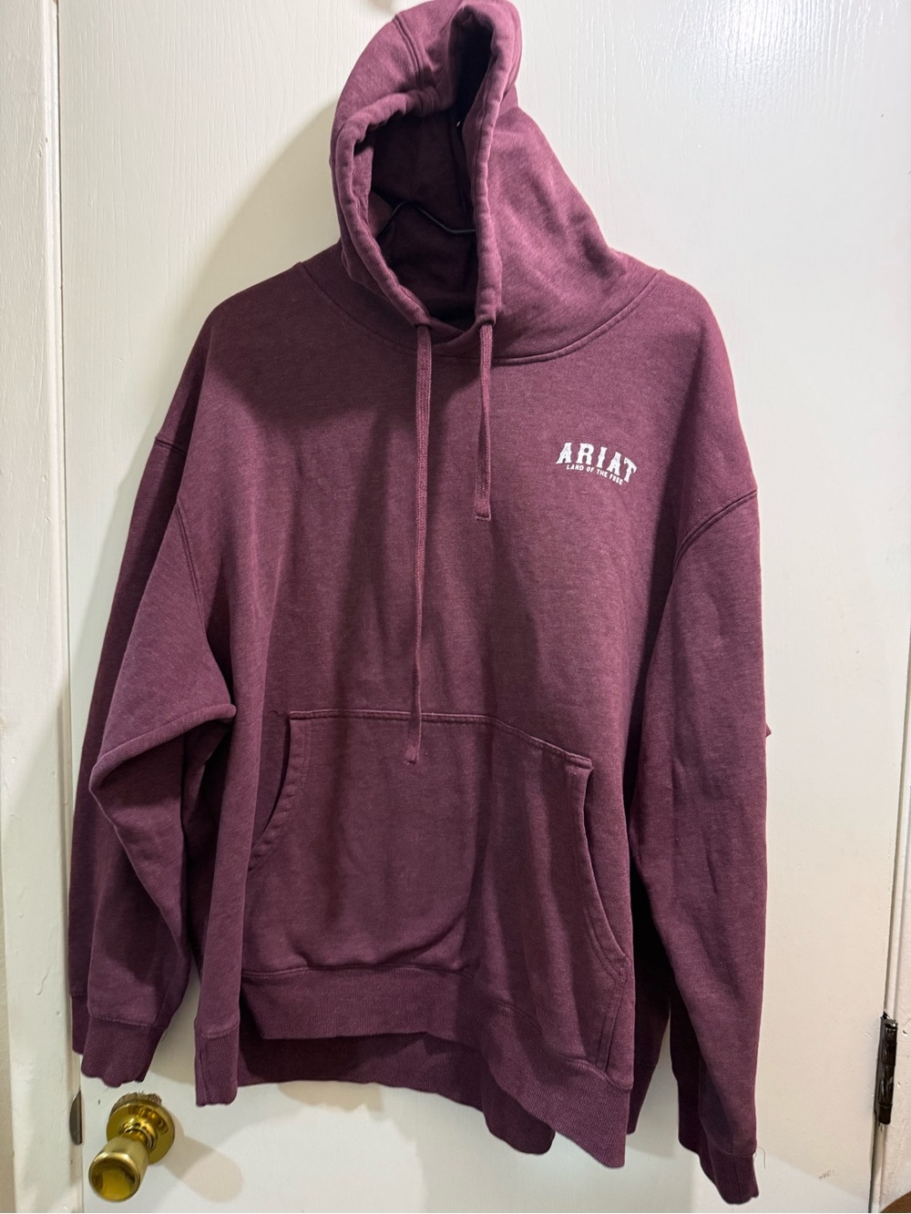 Ariat Plum Drawstring Hooded Sweatshirt